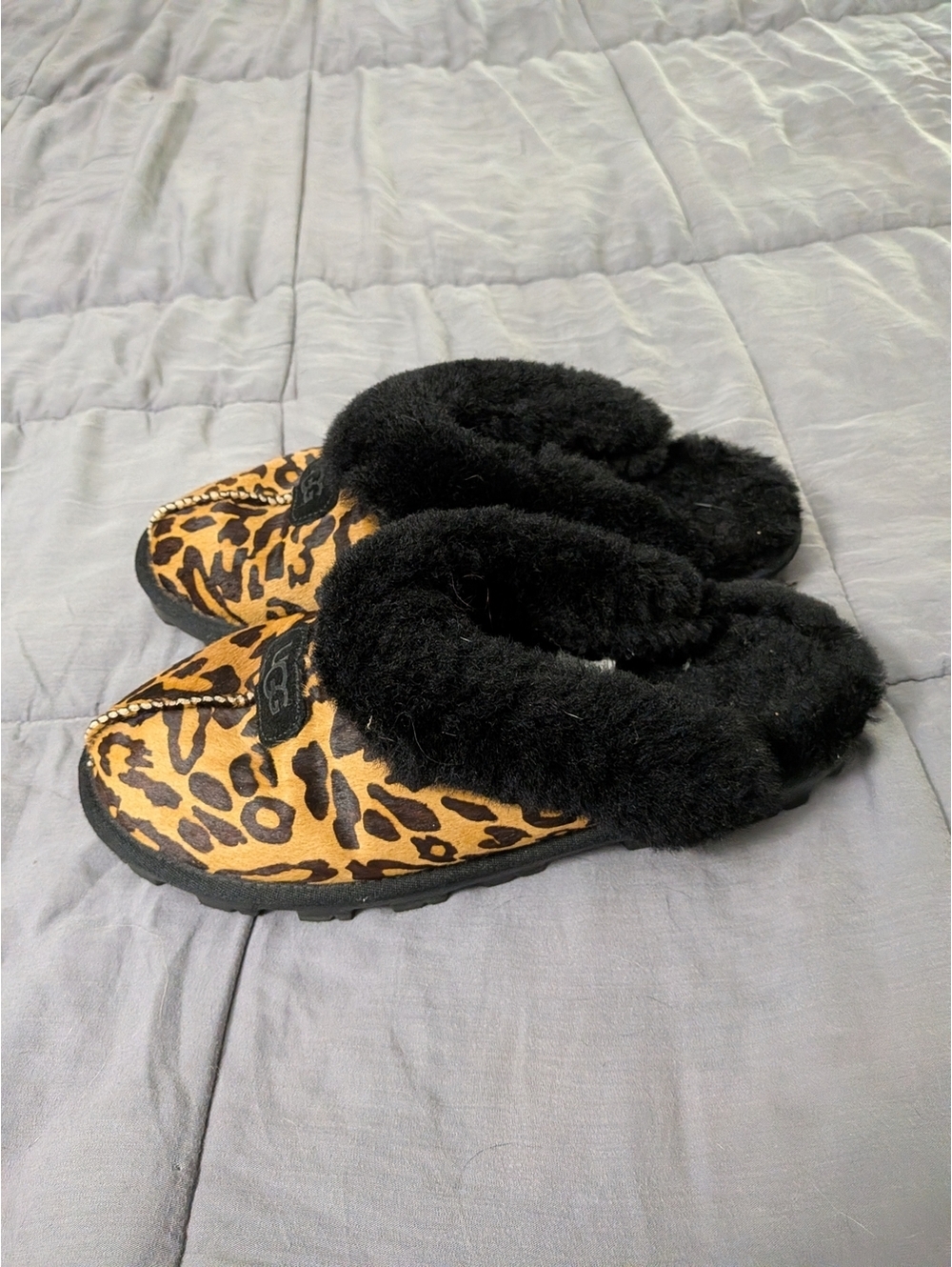 UGG Rare Coquette Panther Print Slippers Women’s Size 11 Cozy Soft - Picture 5 of 6